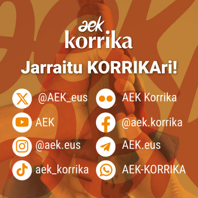 Jarraitu AEK-KORRIKAren kanalak Whatsapp eta Telegramen